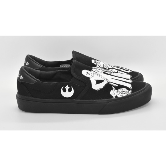B8 Auth ADIDAS Court Rallye Star Wars Graphic Canvas Sneaker Shoes FY5312 Size 9 - Picture 2 of 7